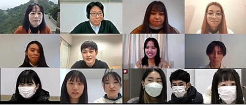 ［中国語学科永江ゼミナール］ハイブリット型による他大学との研究交流会報告1